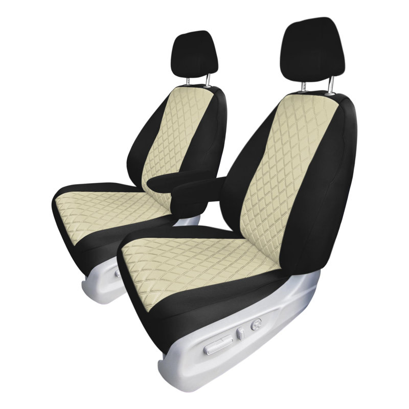 FH Group Custom Fit Seat Covers for 2018 2023 Honda Odyssey Car Seat Covers Front Set Beige Neoprene Seat Covers Waterproof Seat Cover Honda